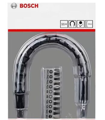 Bosch 10 Parça Vidalama Ucu ve Uzatma Adaptörü (30 cm - Plastik) - 2608522377 - 2