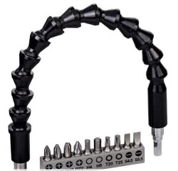 Bosch 10 Parça Vidalama Ucu ve Uzatma Adaptörü (30 cm - Plastik) - 2608522377 - 3