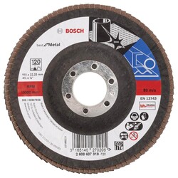 Bosch 115 mm 120 Kum Best Serisi Metal Flap Disk - 1