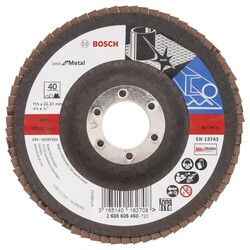 Bosch 115 mm 40 Kum Best Serisi Metal Flap Disk - 1