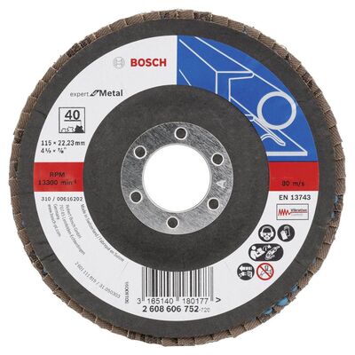 Bosch 115 mm 40 Kum Expert Serisi Metal Flap Disk - 1