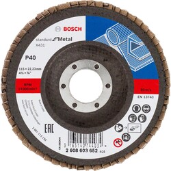 Bosch 115 mm 40 Kum Standard Seri AlOX Flap Disk - 1