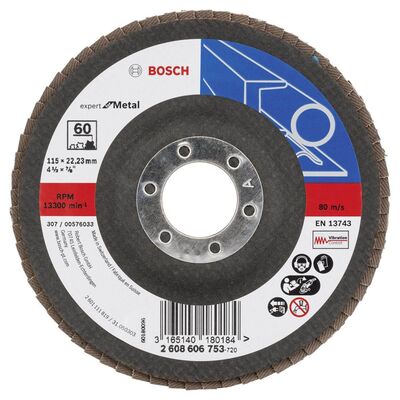 Bosch 115 mm 60 Kum Expert Serisi Metal Flap Disk - 1