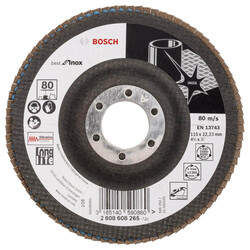 Bosch 115 mm 80 Kum Best Serisi Inox Flap Disk - 1