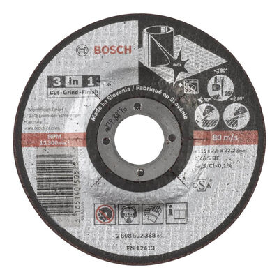 Bosch 115*2,5 mm Kesme, Taşlama, Son Perdah 3in1 Disk - 1