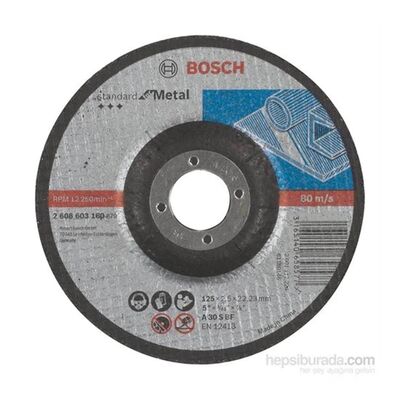 Bosch 115*2,5 mm Standard Seri Bombeli Metal Kesme Diski (Taş) - 1
