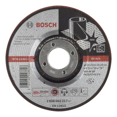 Bosch 115*3,0 mm Yarı Esnek Inox (Paslanmaz Çelik) Taşlama Diski - 1