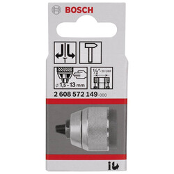 Bosch 1/2''-20 - 1,5-13 mm Supra Mandren Krom. - Thumbnail