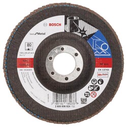 Bosch 125 mm 80 Kum Best Serisi Metal Flap Disk - 1