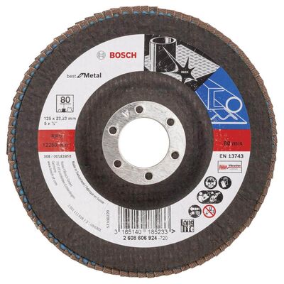 Bosch 125 mm 80 Kum Best Serisi Metal Flap Disk - 1