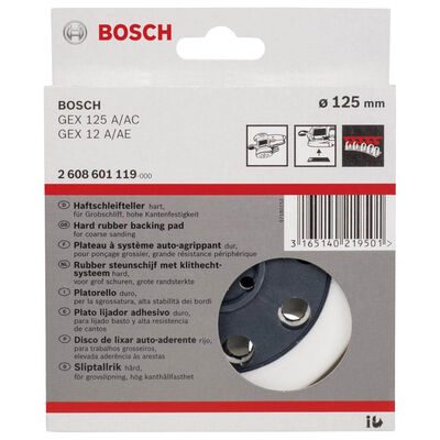 Bosch 125 mm Zımpara Tabanı Sert (GEX) - 2