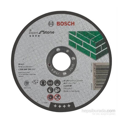 Bosch 125*2,5 mm Expert Serisi Düz Taş Kesme Diski (Taş) - 1