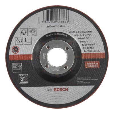 Bosch 125*3,0 mm Yarı Esnek Inox (Paslanmaz Çelik) Taşlama Diski - 1