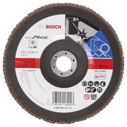 Bosch 180 mm 40 Kum Best Serisi Metal Flap Disk - 1