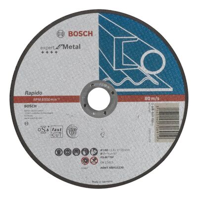 Bosch 180*1,6 mm Expert Serisi Düz Metal Kesme Diski (Taş) - Rapido - 1