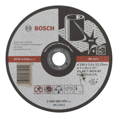 Bosch 180*2,0 mm Expert Serisi Düz Inox (Paslanmaz Çelik) Kesme Diski (Taş) - 1