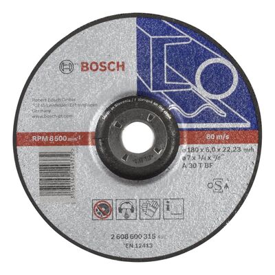 Bosch 180*6,0 mm Expert Serisi Bombeli Metal Taşlama Diski (Taş) - 1