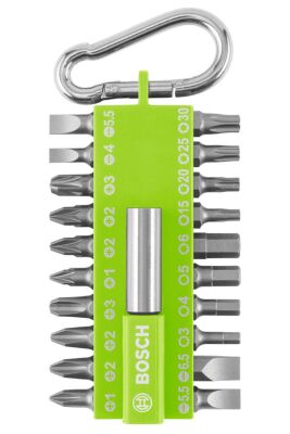 Bosch 21 Parça Y. Kancalı Vidalama (Yeşil) 8'li - 2607012002 - 1
