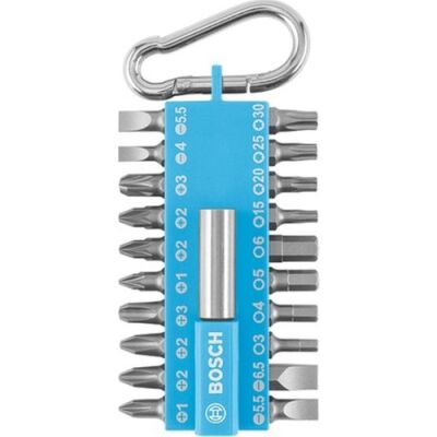 Bosch 21 Parça Yaylı Kancalı Vidalama Mavi 8'li - 2607012001 - 1