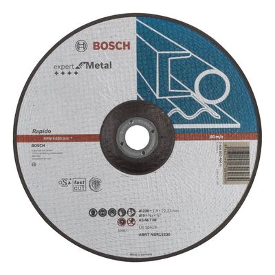 Bosch 230*1,9mm Expert Serisi Bombeli Metal Kesme Diski (Taş) - Rapido - 1