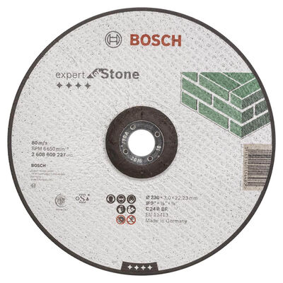 Bosch 230*3,0 mm Expert Serisi Bombeli Taş Kesme Diski (Taş) - 1