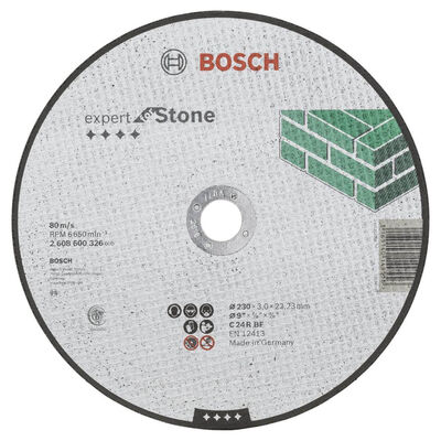 Bosch 230*3,0 mm Expert Serisi Düz Taş Kesme Diski (Taş) - 1