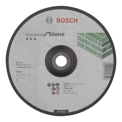 Bosch 230*3,0 mm Standard Seri Bombeli Taş Kesme Diski (Taş) - 1