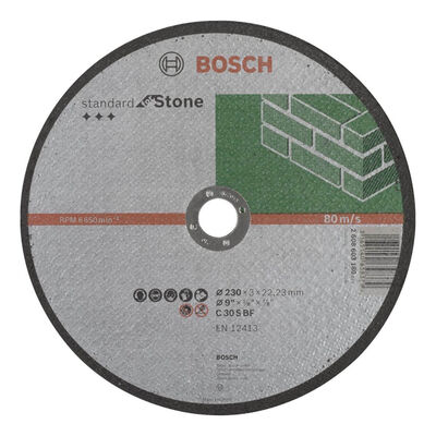 Bosch 230*3,0 mm Standard Seri Düz Taş Kesme Diski (Taş) - 1