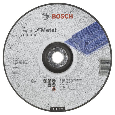 Bosch 230*6,0 mm Expert Serisi Bombeli Metal Taşlama Diski (Taş) - 1