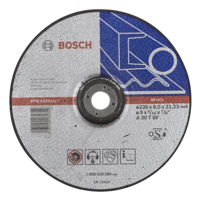Bosch 230*8,0 mm Expert Serisi Bombeli Metal Taşlama Diski (Taş) - 1