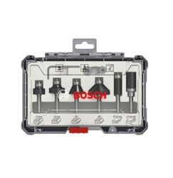 Bosch 6 mm Şaftlı 6'lı Karışık Freze Ucu Seti - 2607017468 - 1