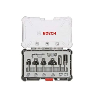 Bosch 6 mm Şaftlı 6'lı Karışık Freze Ucu Seti - 2607017468 - 2