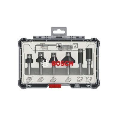 Bosch 8 mm Şaftlı 6'lı Karışık Freze Ucu Seti - 2607017469 - 1