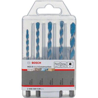 Bosch Altıgen Şaftlı, HEX-9 Serisi Çoklu Malzeme için Matkap Ucu 5li Set 4-5-6-8-10 mm - 2