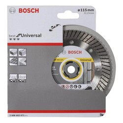 Bosch Best Serisi Genel Yapı Malzemeleri İçin Turbo Segmanlı Elmas Kesme Diski 115 mm - 2