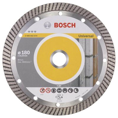 Bosch Best Serisi Genel Yapı Malzemeleri İçin Turbo Segmanlı Elmas Kesme Diski 180 mm - 1