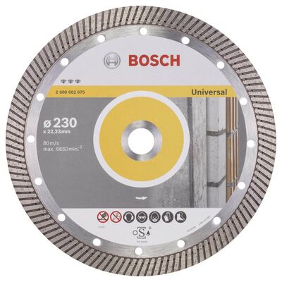Bosch Best Serisi Genel Yapı Malzemeleri İçin Turbo Segmanlı Elmas Kesme Diski 230 mm - 1