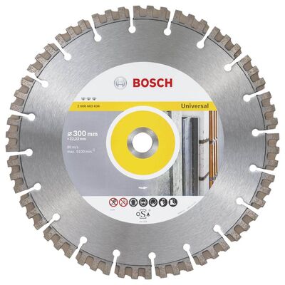 Bosch Best Serisi Genel Yapı Malzemeleri ve Metal İçin Elmas Kesme Diski 300 mm - 1