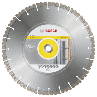Bosch Best Serisi Genel Yapı Malzemeleri ve Metal İçin Elmas Kesme Diski 350 mm - 1