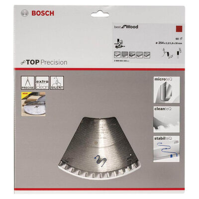 Bosch Best Serisi Hassas Kesim Ahşap için Daire Testere Bıçağı 254*30 mm 60 Diş - 2