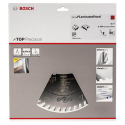 Bosch Best Serisi Hassas Kesim Aşındırıcı Kaplamalı Lamine Panel için Daire Testere Bıçağı 250*30 mm 48 Diş - 2