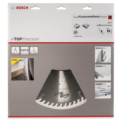 Bosch Best Serisi Hassas Kesim Aşındırıcı Kaplamalı Lamine Panel için Daire Testere Bıçağı 303*30 mm 60 Diş - 2
