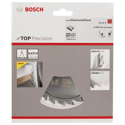 Bosch Best Serisi Hassas Kesim Lamine Panel için Ön Çizme Bıçağı 125*20 mm 12+12 Diş - 2
