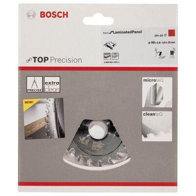Bosch Best Serisi Hassas Kesim Lamine Panel için Ön Çizme Bıçağı 80*20 mm 10+10 Diş - 2