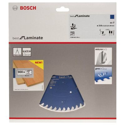 Bosch Best Serisi Laminant için Daire Testere Bıçağı 216*30 mm 60 Diş - 2
