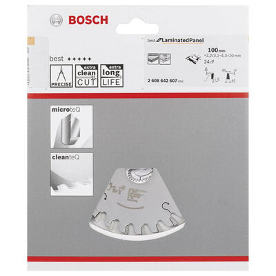 Bosch Best Serisi Lamine Panel için Konik Ön Çizme Bıçağı 100*20 mm 24 Diş - 2