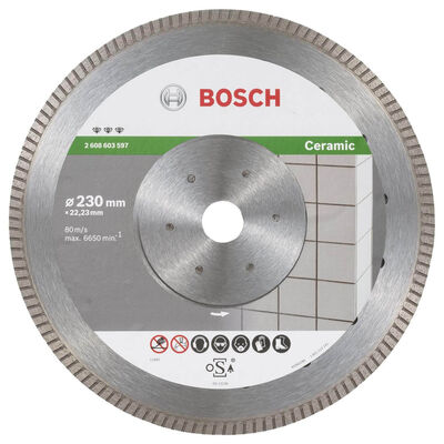 Bosch Best Serisi Seramik İçin, Extra Temiz Kesim Turbo Segman Elmas Kesme Diski 230 mm - 1