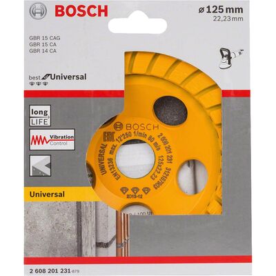 Bosch Best Serisi Universal Turbo Elmas Çanak Disk 125 mm - 2