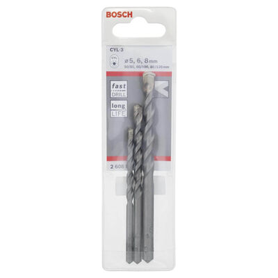 Bosch cyl-3 Serisi, Beton Matkap Ucu 3lü Set 5-6-8 mm - 2