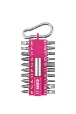 Bosch DIY-P 21 Parça Vidalama Ucu Seti (Fuşya)-2607002821 - 1